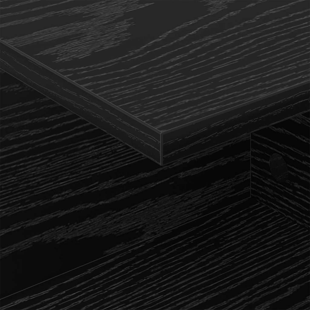 vidaXL Stolik nocny Czarny Dąb 40 x 30 x 25 cm Materiał drewnopochodny