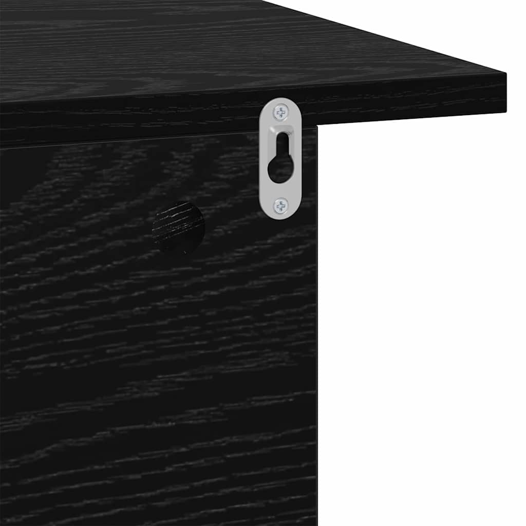vidaXL Stolik nocny Czarny Dąb 40 x 30 x 25 cm Materiał drewnopochodny