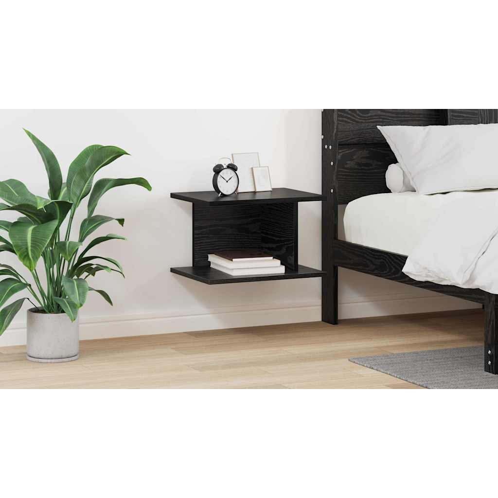 vidaXL Stolik nocny Czarny Dąb 40 x 30 x 25 cm Drewno inżynieryjne