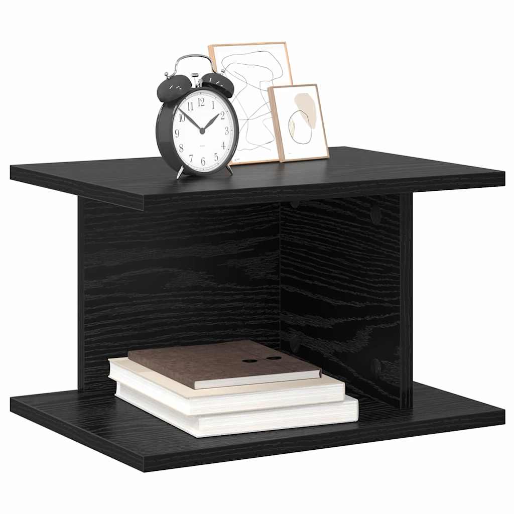 vidaXL Stolik nocny Czarny Dąb 40 x 30 x 25 cm Materiał drewnopochodny