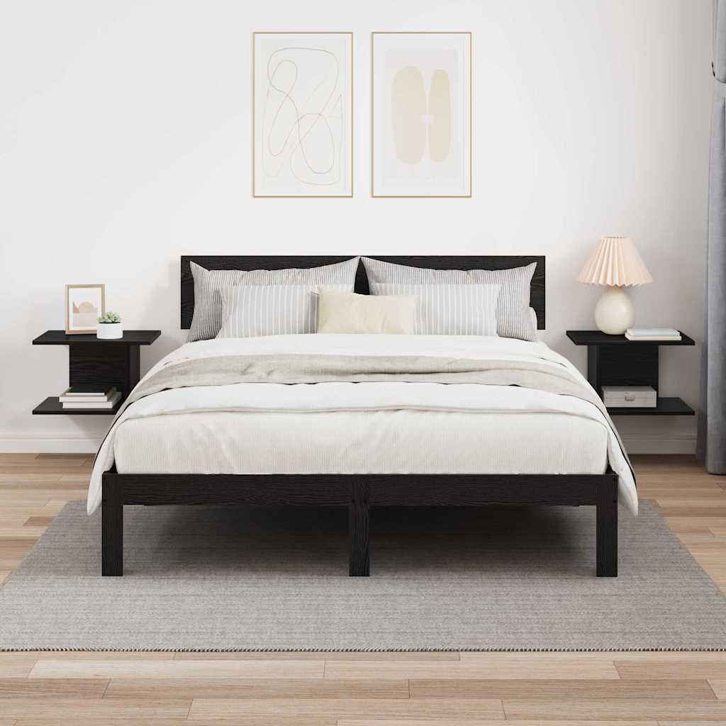 vidaXL Stolik nocny 2 pcs Czarny Dąb 40 x 30 x 25 cm