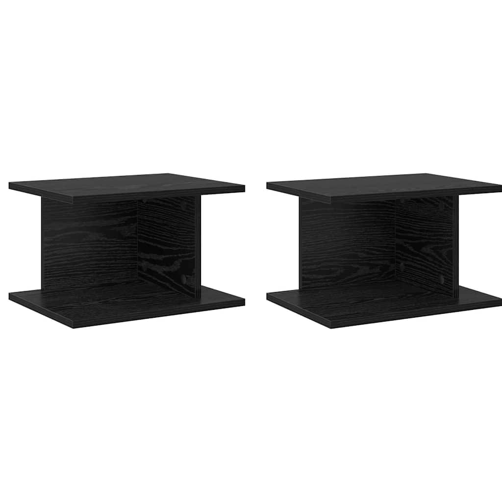 vidaXL Stolik nocny 2 pcs Czarny Dąb 40 x 30 x 25 cm