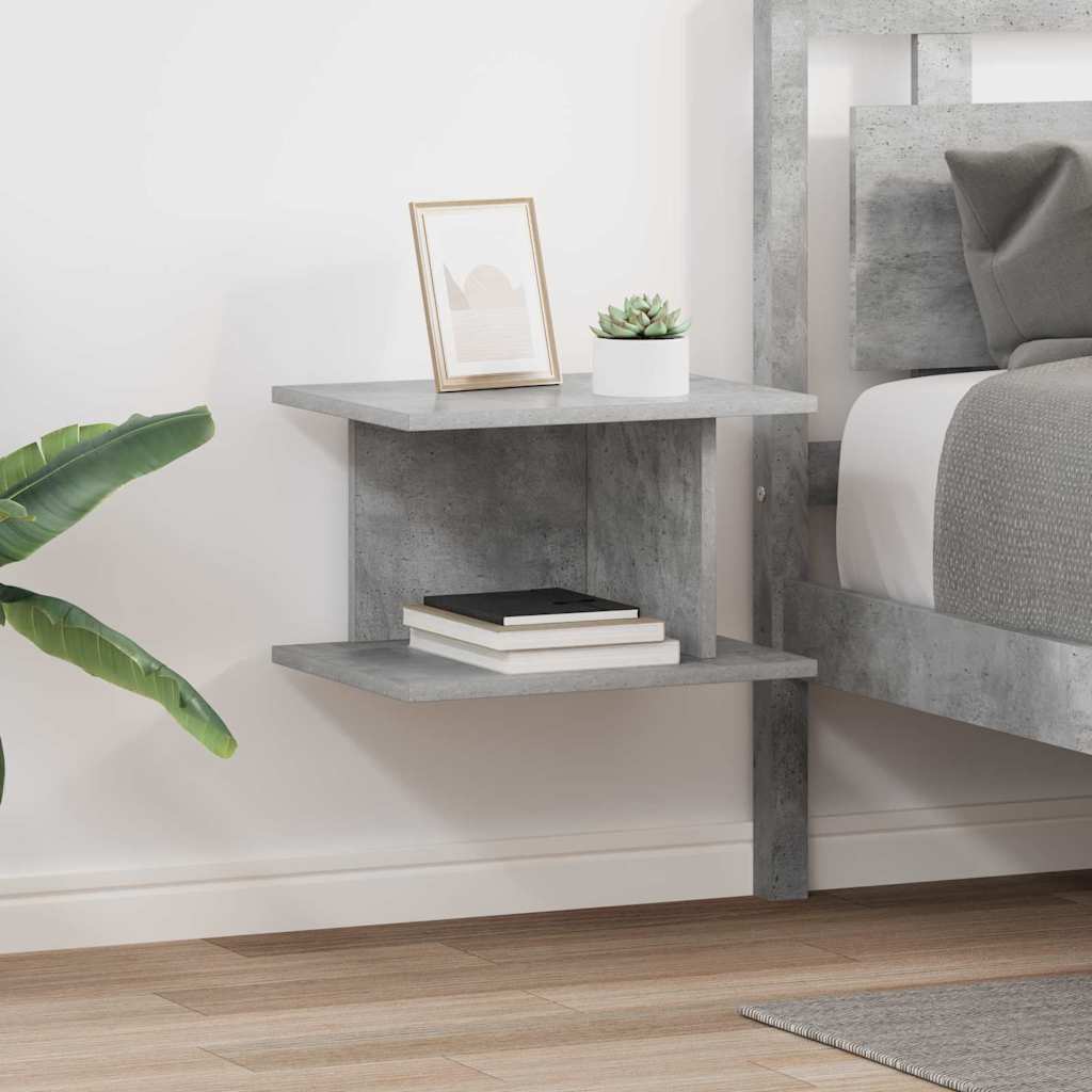 vidaXL Stolik nocny 2 pcs Betonowy szary 40 x 30 x 25 cm