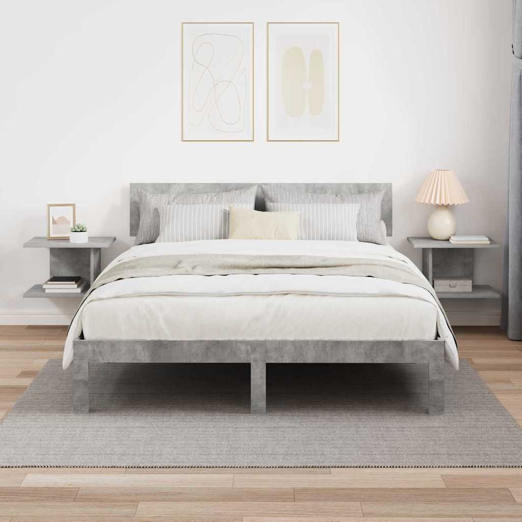 vidaXL Stolik nocny 2 pcs Betonowy szary 40 x 30 x 25 cm