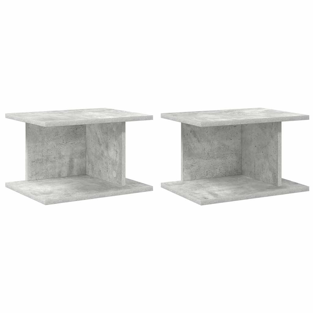 vidaXL Stolik nocny 2 pcs Betonowy szary 40 x 30 x 25 cm