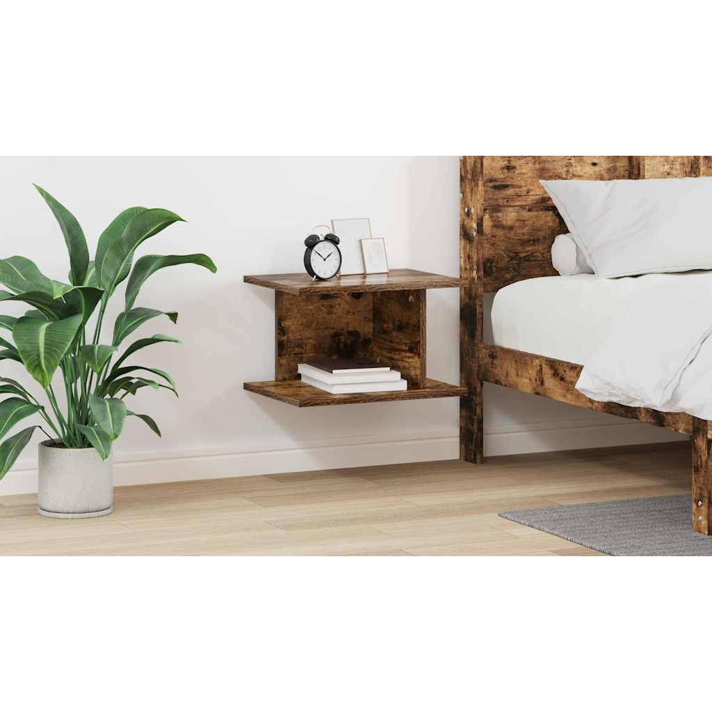 vidaXL Stolik nocny Dąb wędzony 40 x 30 x 25 cm Drewno inżynieryjne