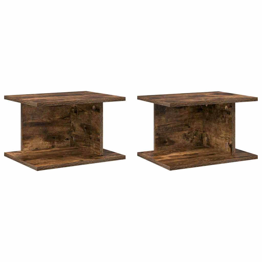 vidaXL Stolik nocny 2 pcs Dąb wędzony 40 x 30 x 25 cm