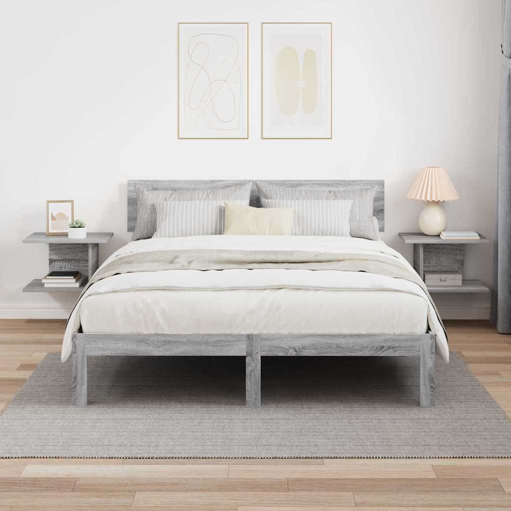 vidaXL Stolik nocny 2 pcs Szary Sonoma 40 x 30 x 25 cm