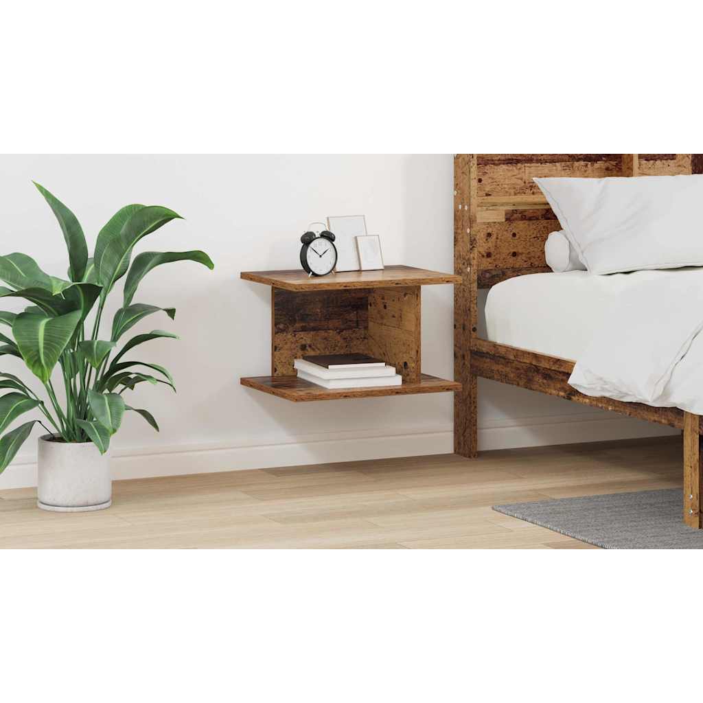 vidaXL Stolik nocny Stare drewno 40 x 30 x 25 cm Drewno inżynieryjne