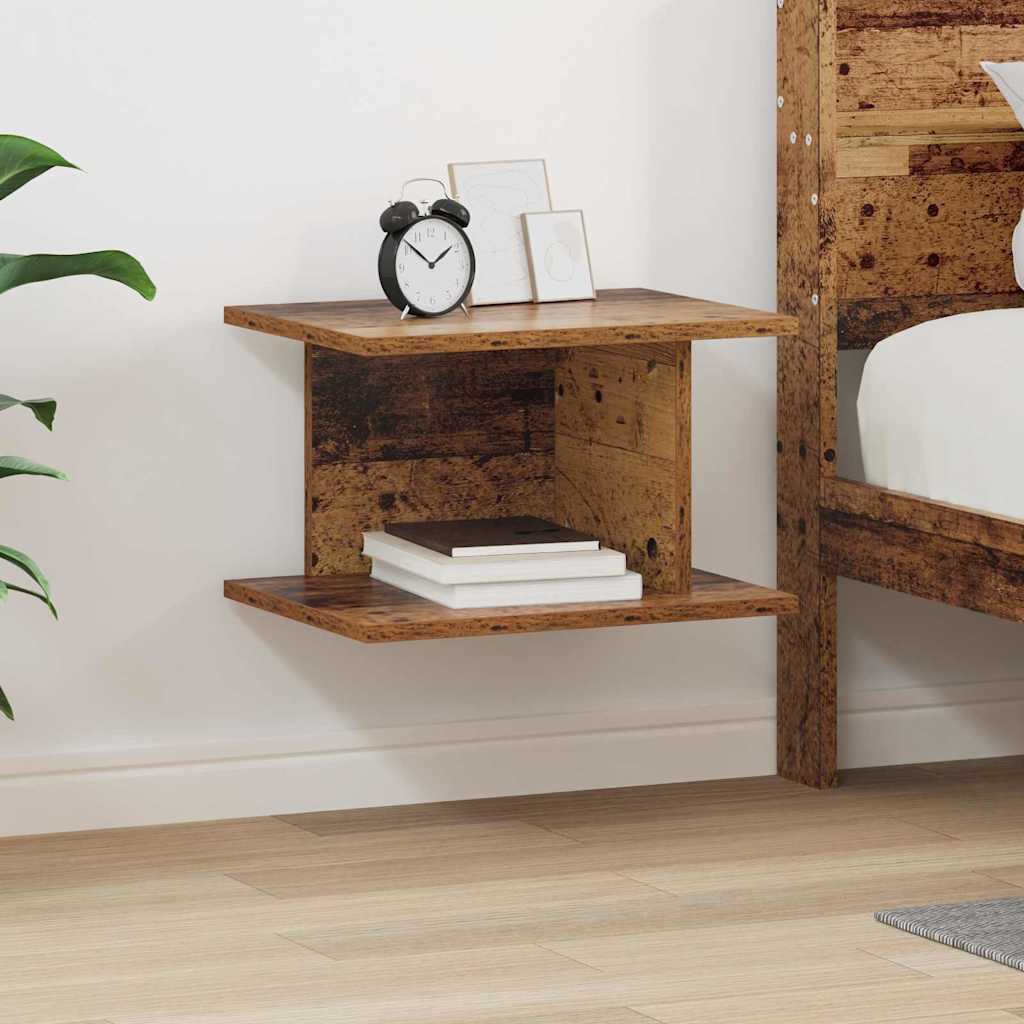 vidaXL Stolik nocny Stare drewno 40 x 30 x 25 cm