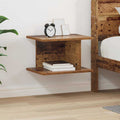 vidaXL Stolik nocny Stare drewno 40 x 30 x 25 cm