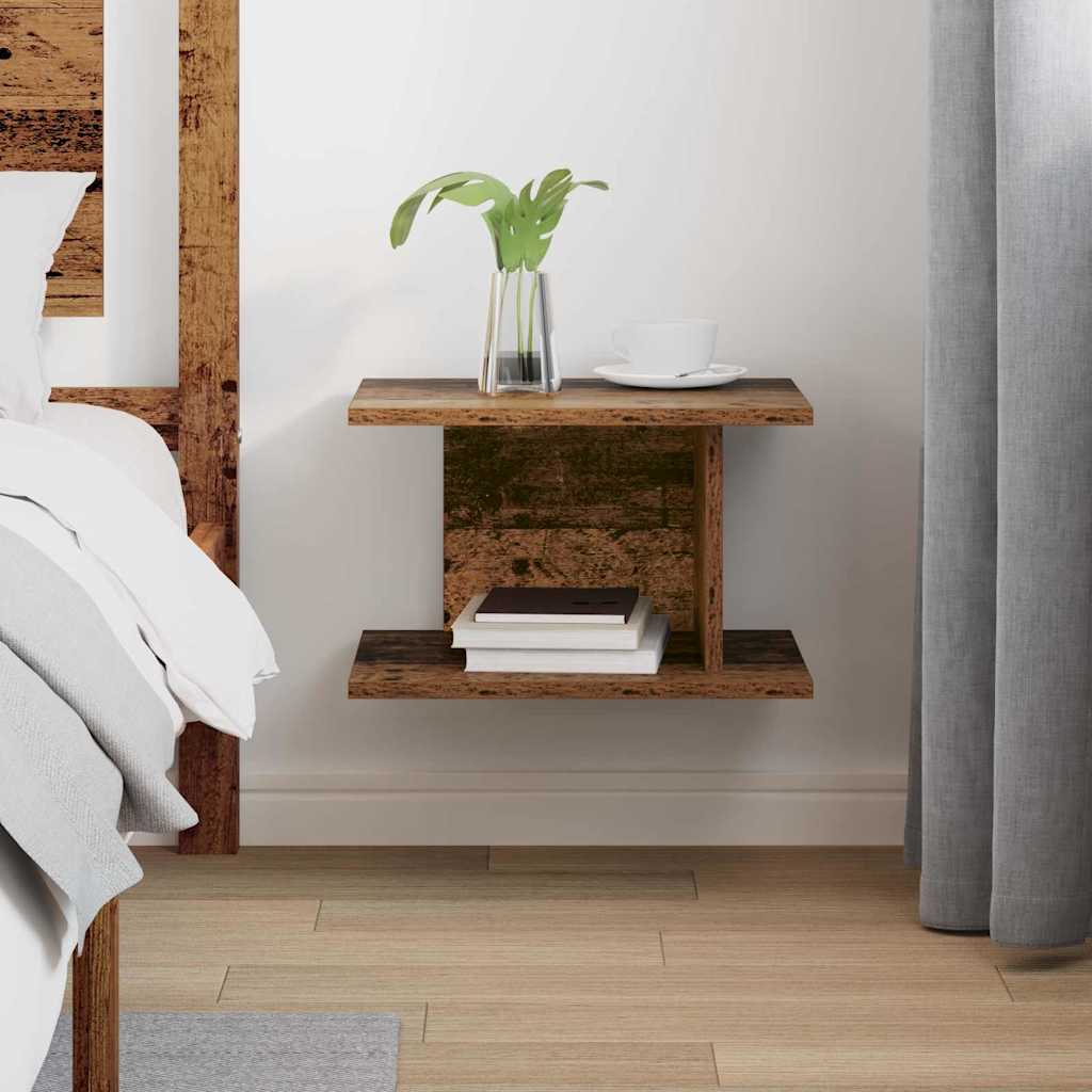 vidaXL Stolik nocny Stare drewno 40 x 30 x 25 cm