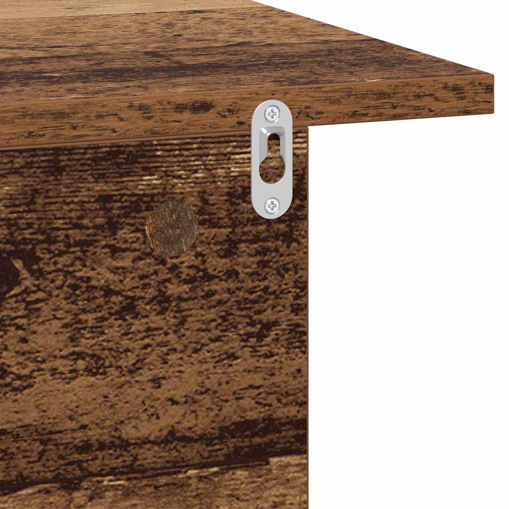 vidaXL Stolik nocny 2 pcs Stare drewno 40 x 30 x 25 cm