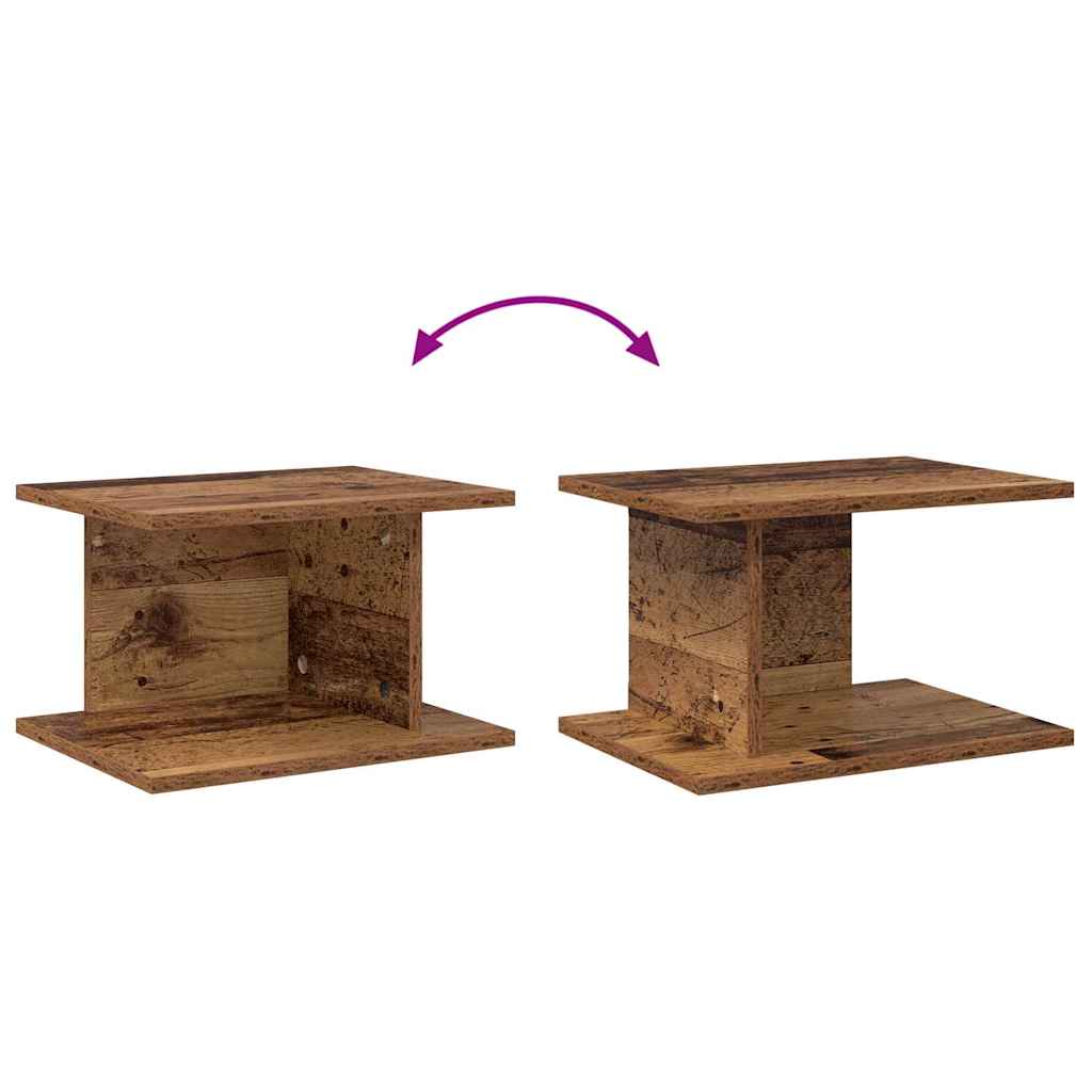 vidaXL Stolik nocny 2 pcs Stare drewno 40 x 30 x 25 cm