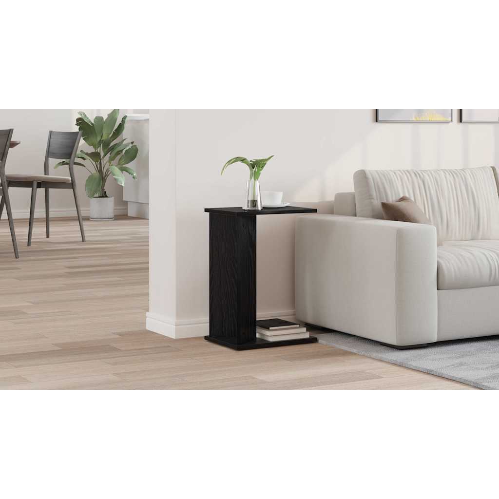 vidaXL Stolik końcowy Czarny Dąb 35 x 25 x 50 cm Drewno inżynieryjne