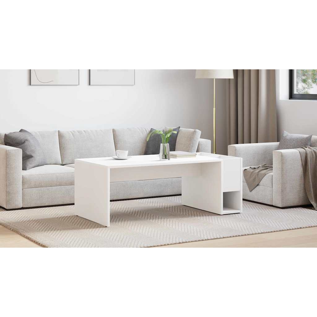 vidaXL Stolik kawowy Biały 101,5 x 50 x 37 cm Drewno inżynieryjne