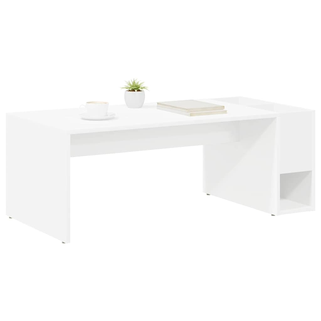 vidaXL Stolik kawowy Biały 101,5 x 50 x 37 cm Materiał drewnopochodny