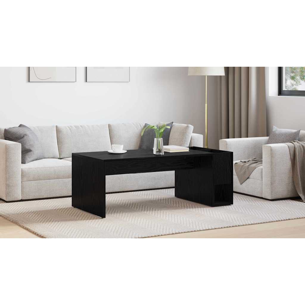 vidaXL Stolik kawowy Czarny Dąb 101,5 x 50 x 37 cm Drewno inżynieryjne