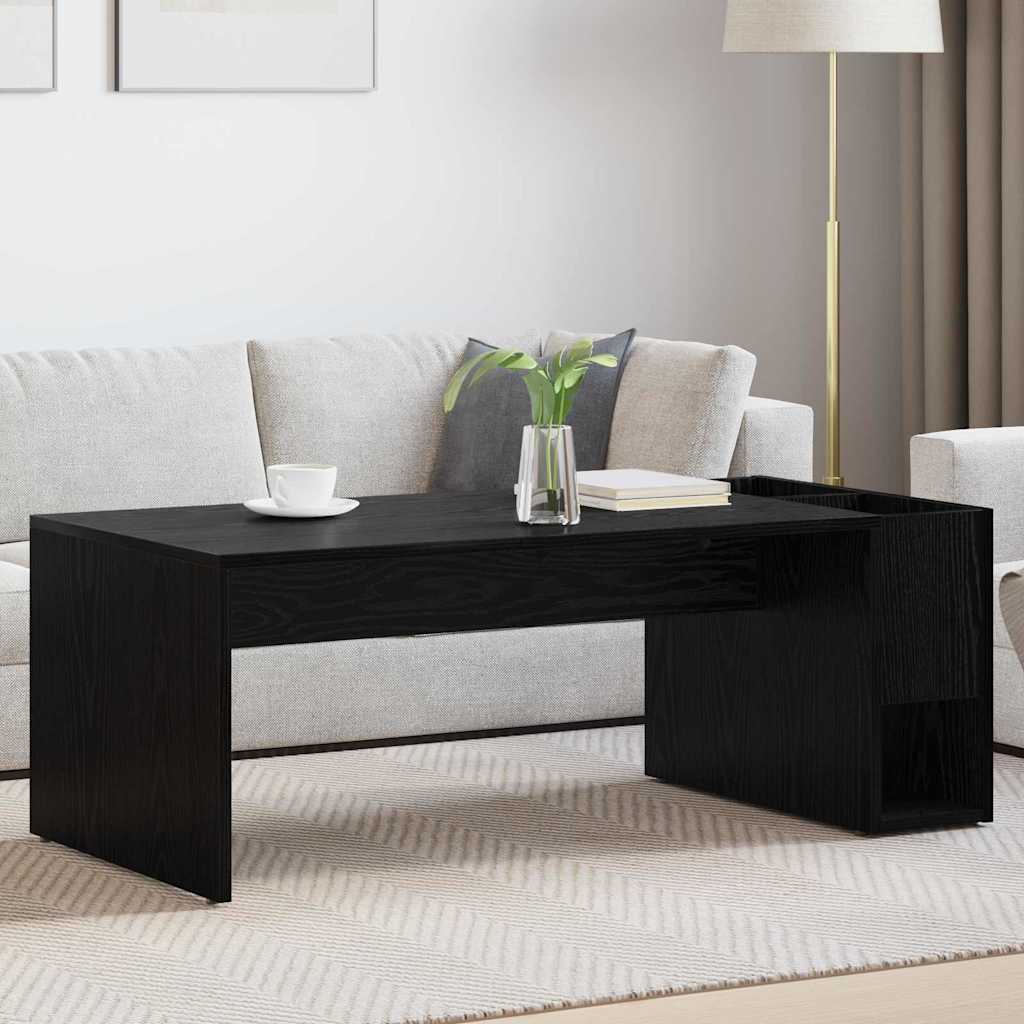 vidaXL Stolik kawowy Czarny Dąb 101,5 x 50 x 37 cm
