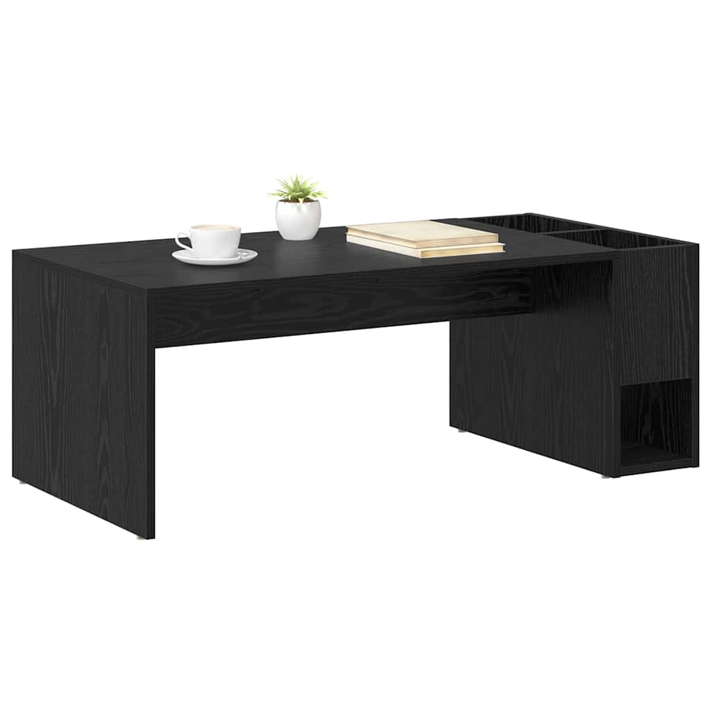 vidaXL Stolik kawowy Czarny Dąb 101,5 x 50 x 37 cm