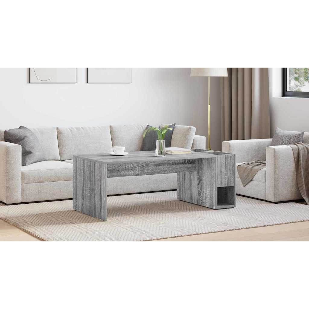 vidaXL Stolik kawowy Szary Sonoma 101,5 x 50 x 37 cm