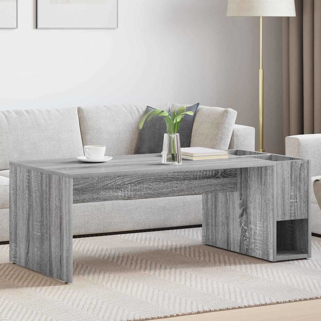 vidaXL Stolik kawowy Szary Sonoma 101,5 x 50 x 37 cm