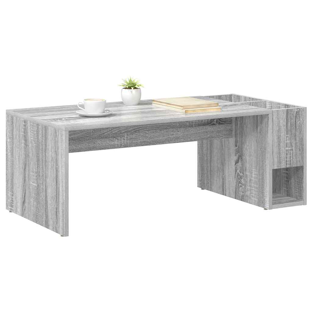 vidaXL Stolik kawowy Szary Sonoma 101,5 x 50 x 37 cm