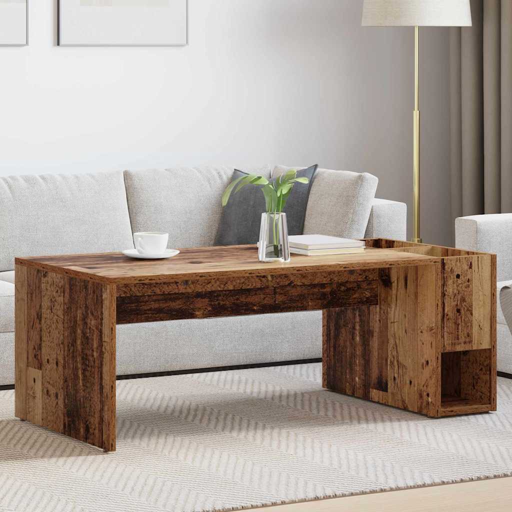 vidaXL Stolik kawowy Stare drewno 101,5 x 50 x 37 cm
