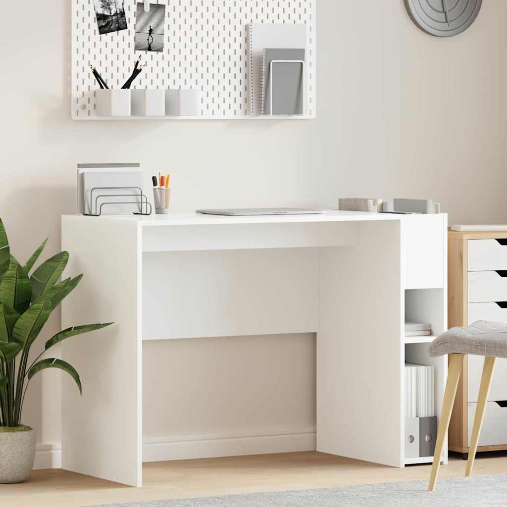 vidaXL Biurko Biały 109 x 50 x 78 cm Materiał drewnopochodny