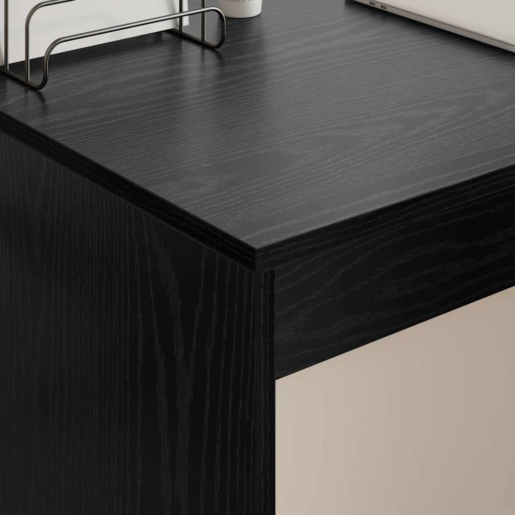 vidaXL Biurko Czarny Dąb 109 x 50 x 78 cm Materiał drewnopochodny