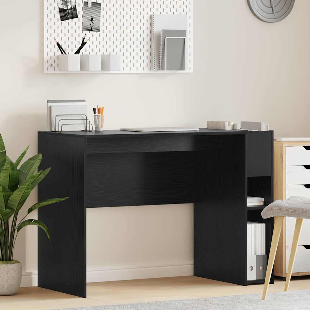 vidaXL Biurko Czarny Dąb 109 x 50 x 78 cm Materiał drewnopochodny