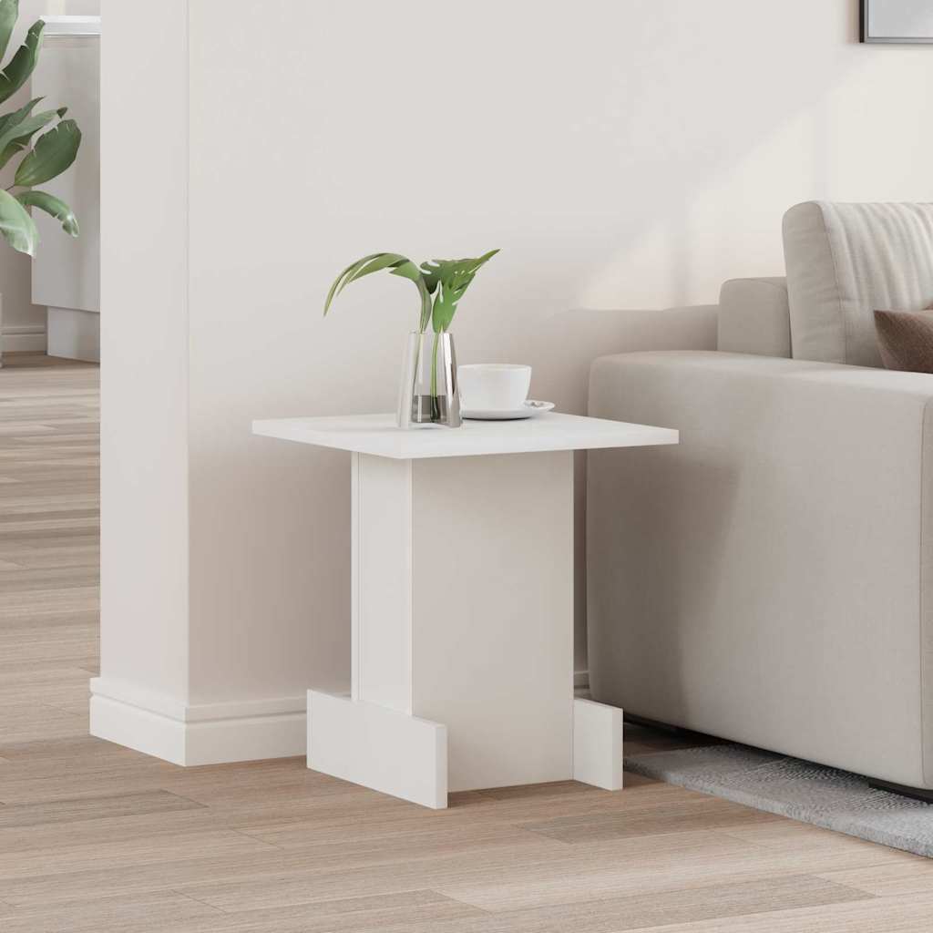 vidaXL Stolik końcowy Biały 35,5 x 35 x 40 cm Materiał drewnopochodny
