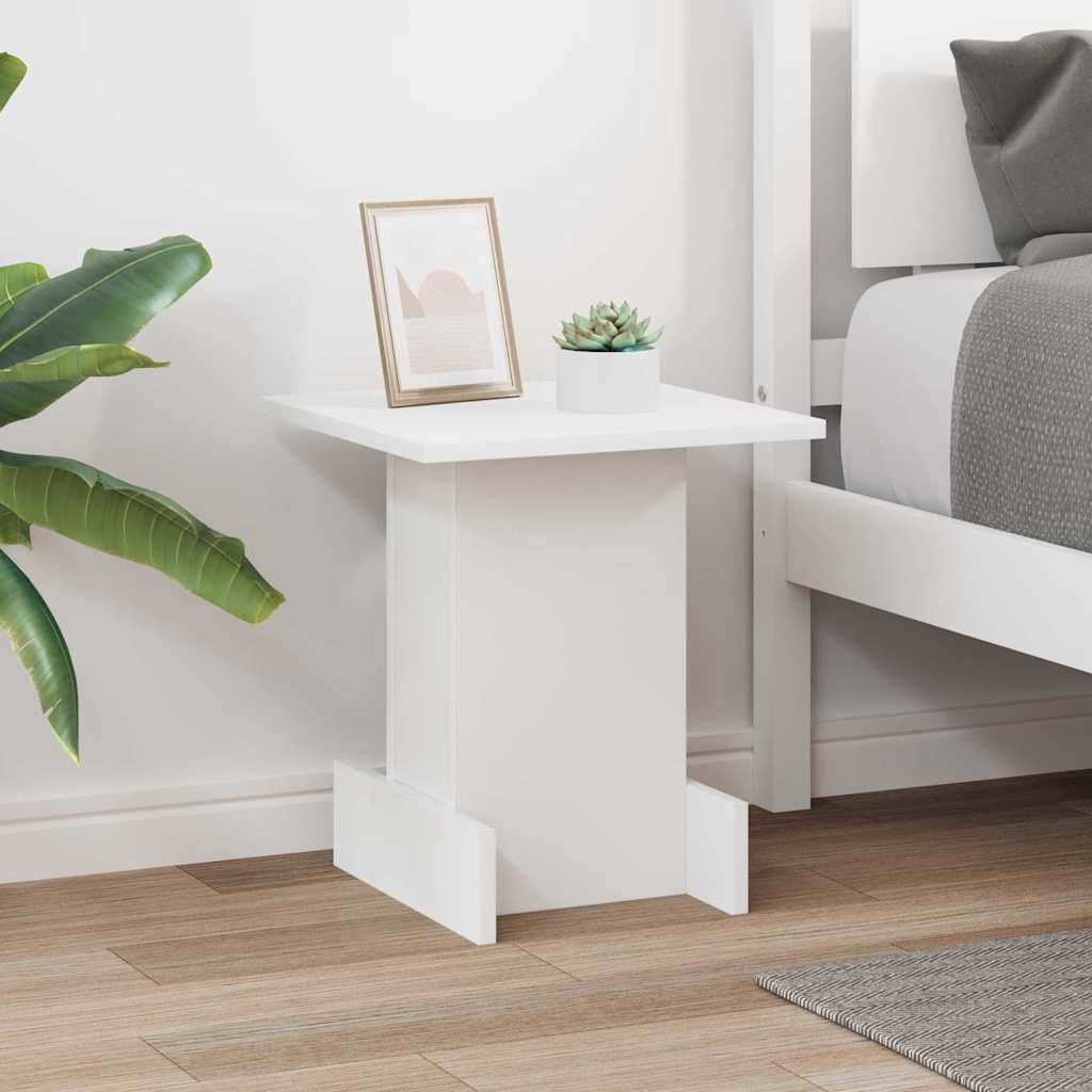 vidaXL Stolik końcowy Biały 35,5 x 35 x 40 cm Materiał drewnopochodny