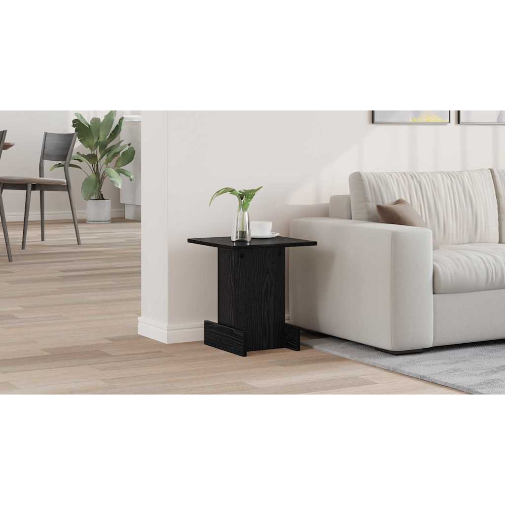 vidaXL Stolik końcowy Czarny Dąb 35,5 x 35 x 40 cm Drewno inżynieryjne
