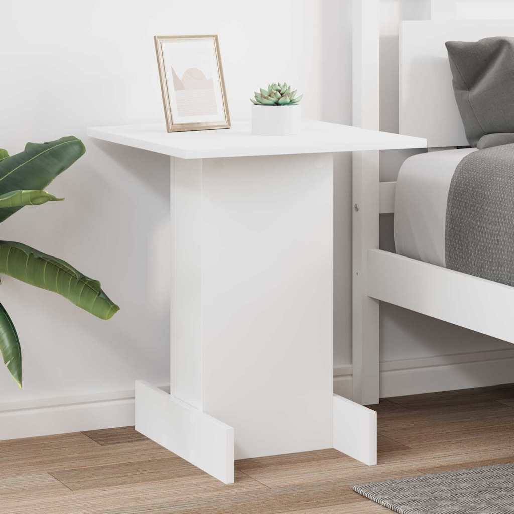 vidaXL Stolik końcowy Biały 44,5 x 45 x 55 cm Materiał drewnopochodny