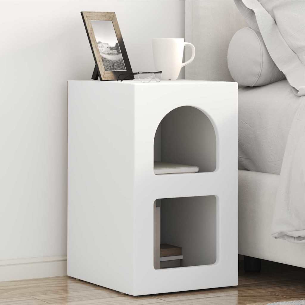 vidaXL Stolik nocny Biały 29,5 x 35 x 50 cm Materiał drewnopochodny