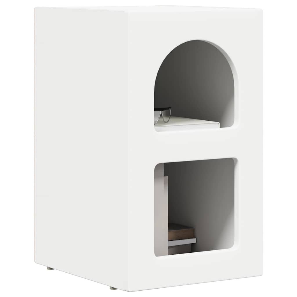 vidaXL Stolik nocny Biały 29,5 x 35 x 50 cm Materiał drewnopochodny