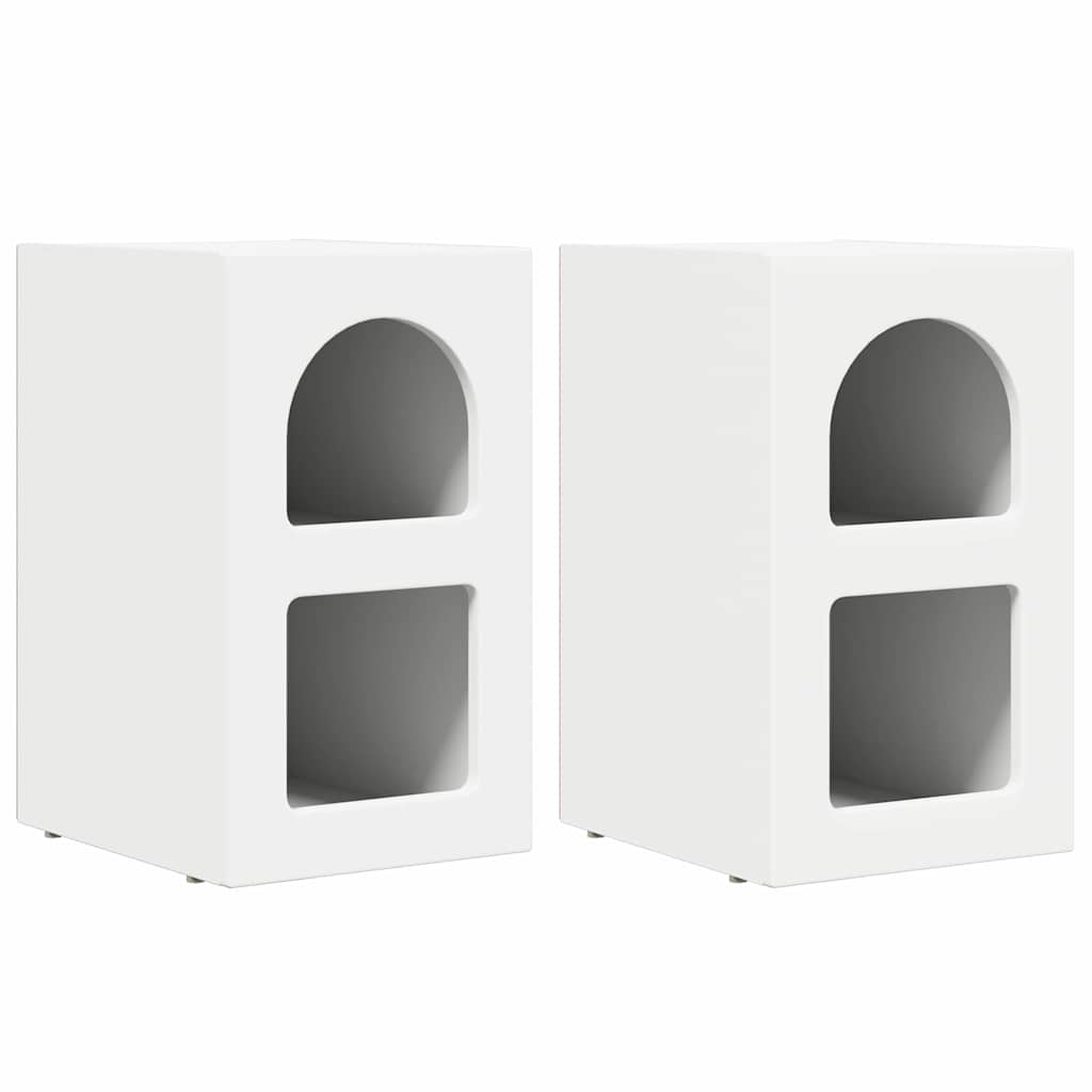 vidaXL Stolik nocny 2 pcs Biały 29,5 x 33,5 x 50 cm
