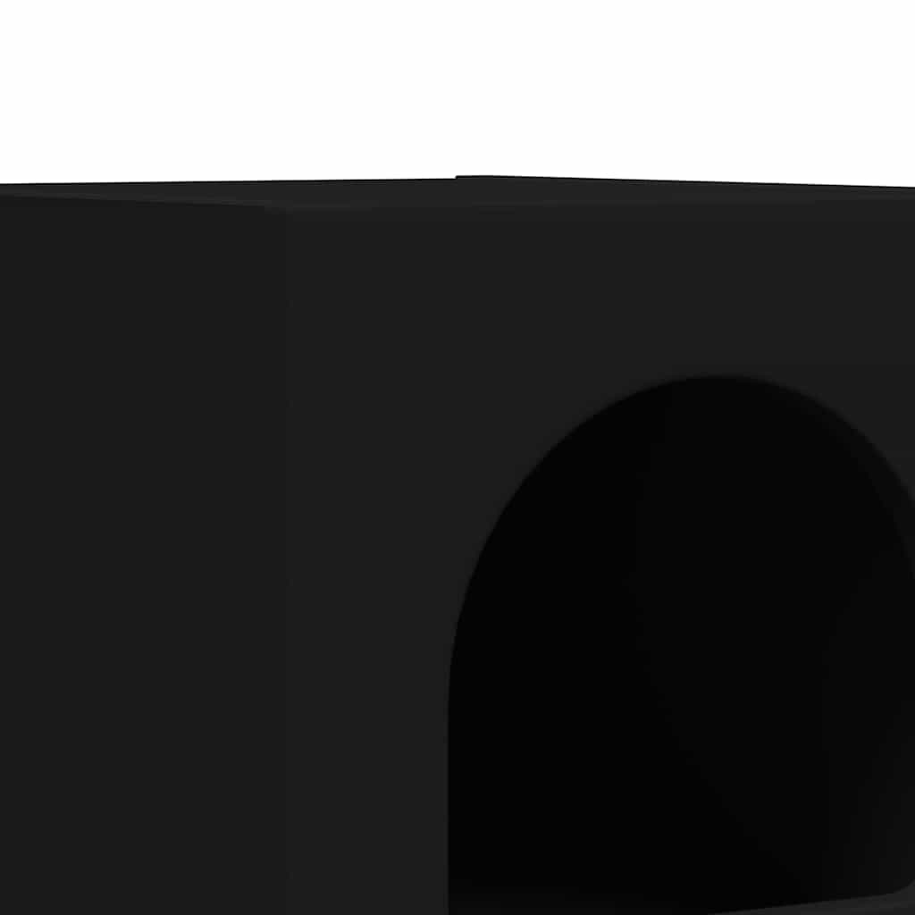 vidaXL Stolik nocny 2 pcs Czarny 29,5 x 33,5 x 50 cm