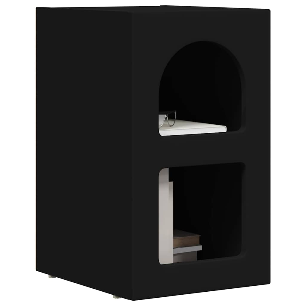 vidaXL Stolik nocny 2 pcs Czarny 29,5 x 33,5 x 50 cm