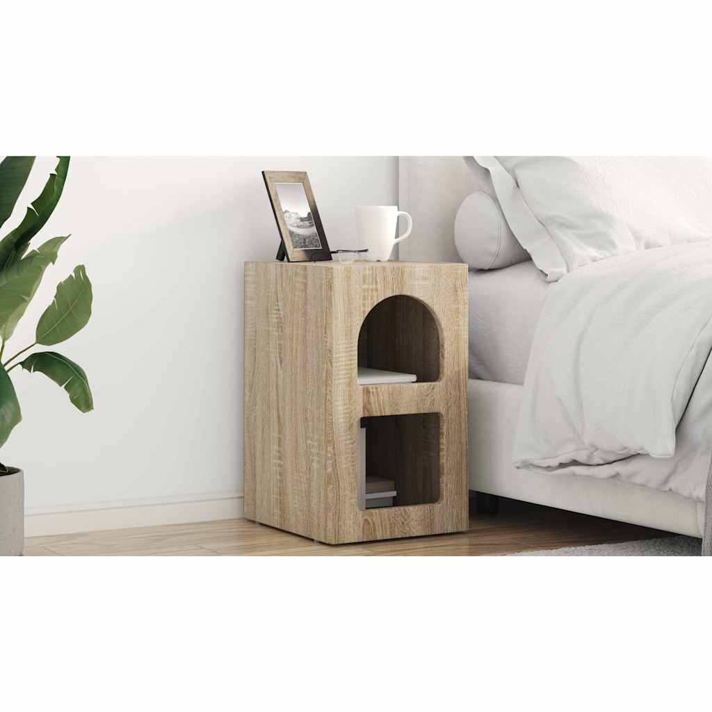 vidaXL Stolik nocny ELST Dąb Sonoma 29,5 x 33,5 x 50 cm