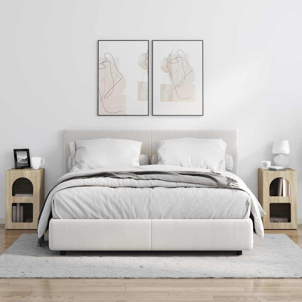 vidaXL Stolik nocny 2 pcs Dąb Sonoma 29,5 x 33,5 x 50 cm