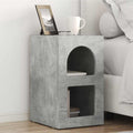 vidaXL Stolik nocny 2 pcs Betonowy szary 29,5 x 33,5 x 50 cm