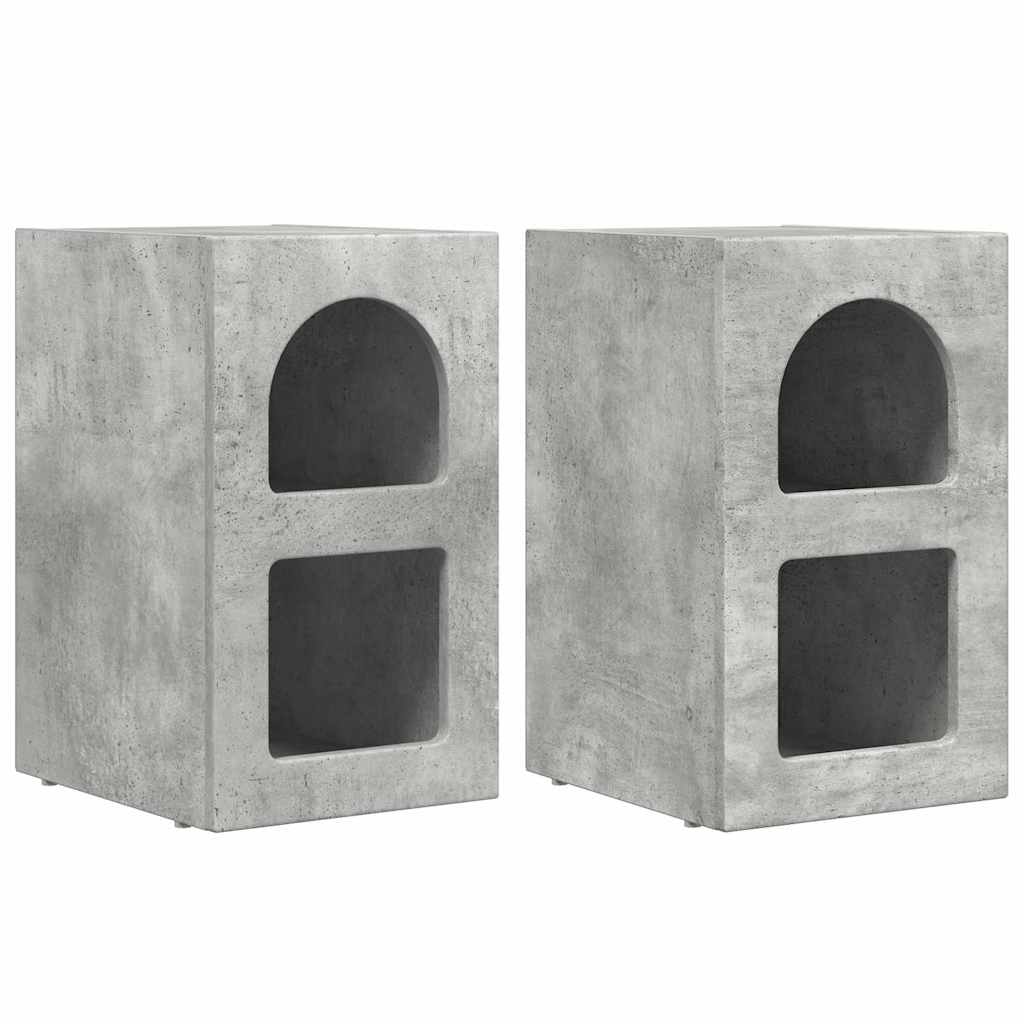 vidaXL Stolik nocny 2 pcs Betonowy szary 29,5 x 33,5 x 50 cm