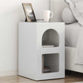 vidaXL Stolik nocny 2 pcs Wysoki połysk biały 29,5 x 33,5 x 50 cm