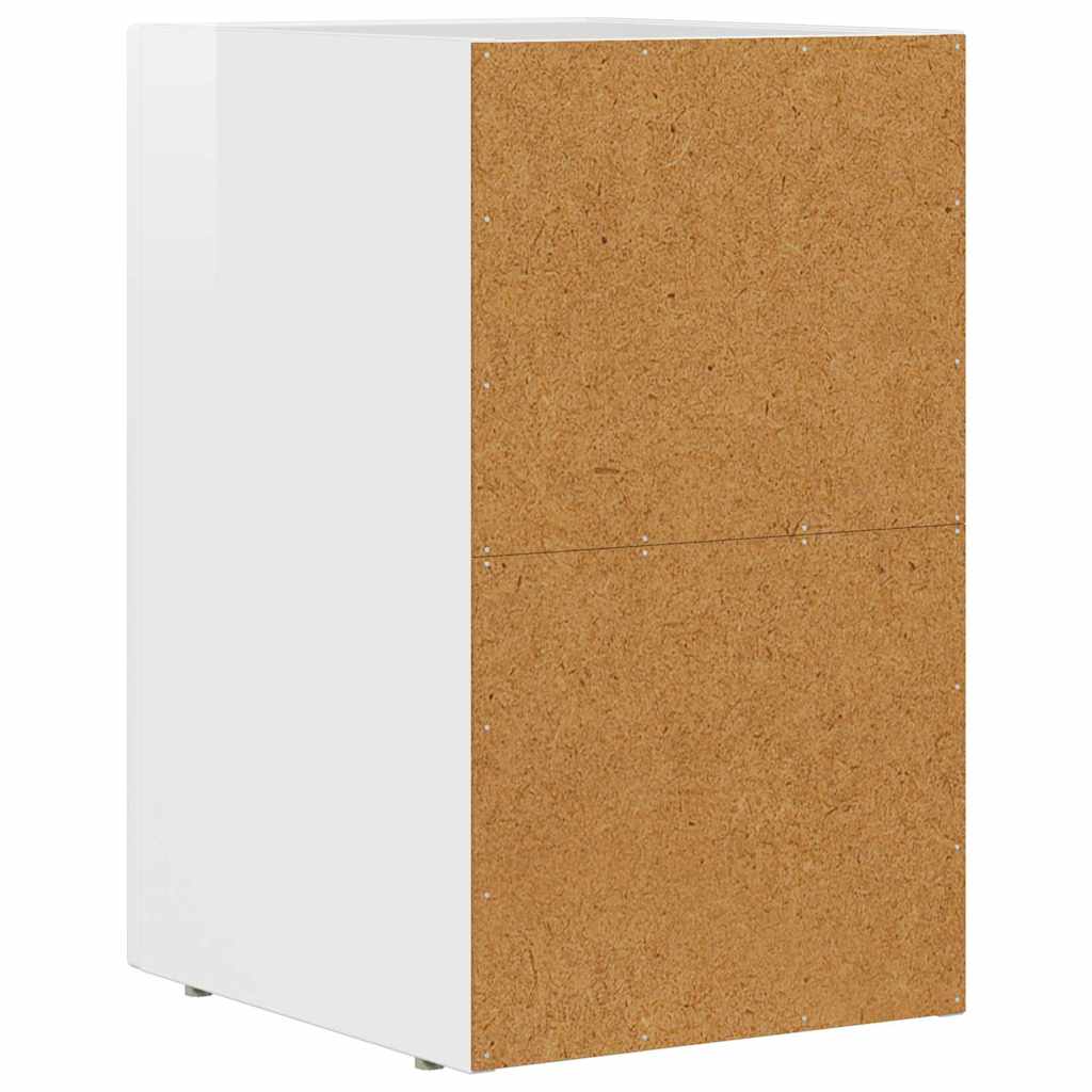 vidaXL Stolik nocny 2 pcs Wysoki połysk biały 29,5 x 33,5 x 50 cm