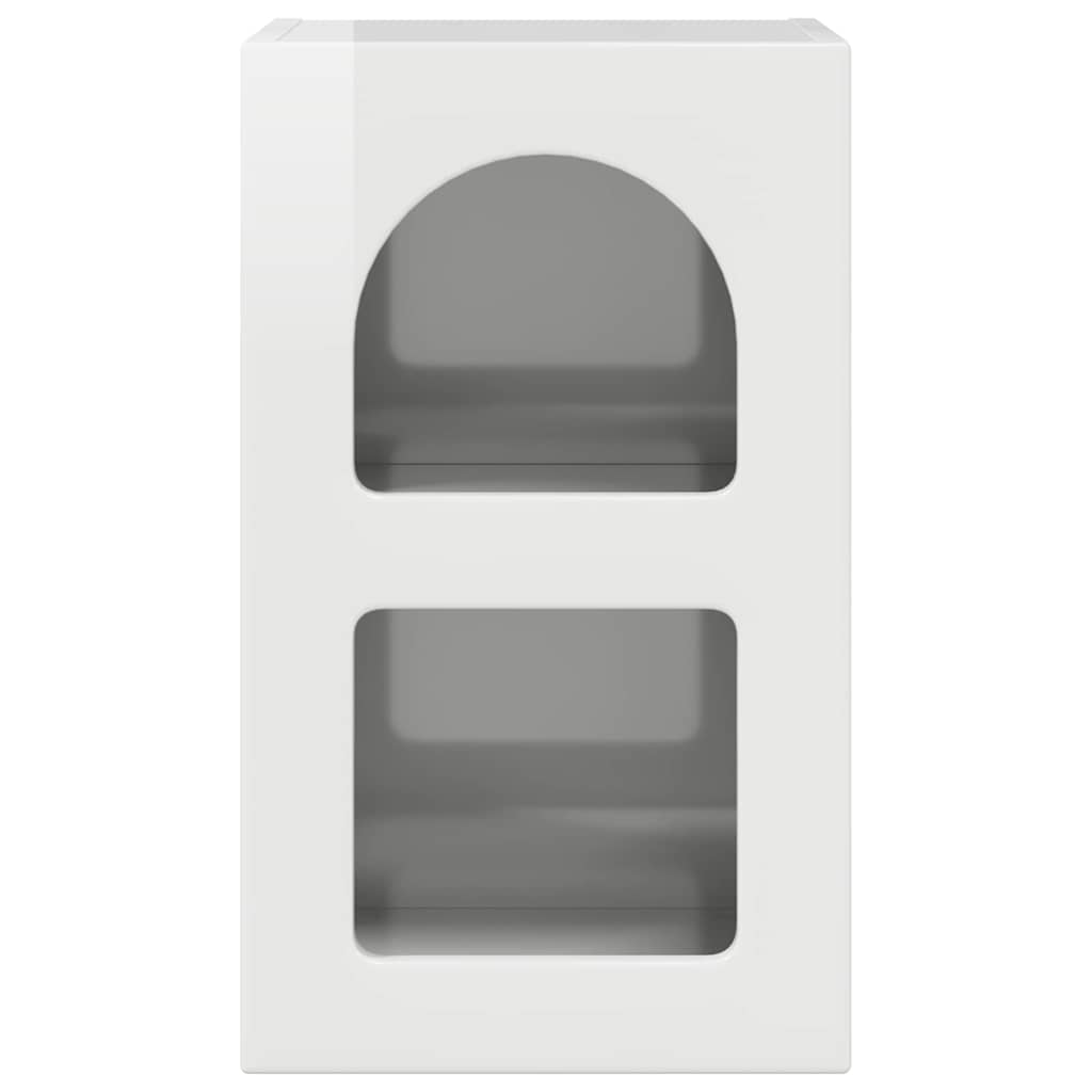 vidaXL Stolik nocny 2 pcs Wysoki połysk biały 29,5 x 33,5 x 50 cm