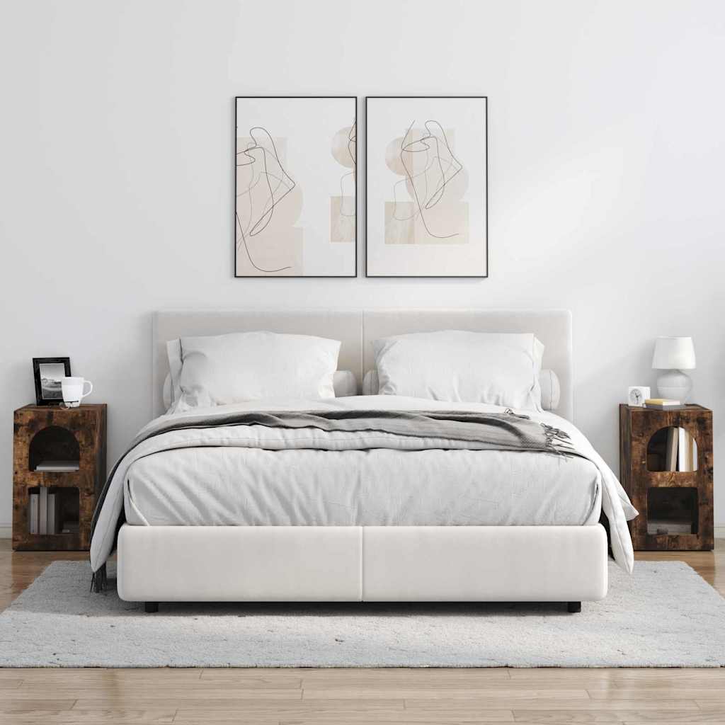 vidaXL Stolik nocny 2 pcs Dąb wędzony 29,5 x 33,5 x 50 cm
