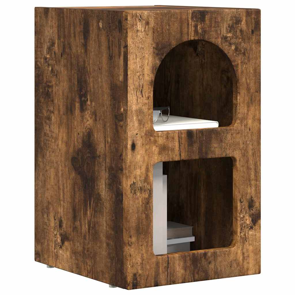 vidaXL Stolik nocny 2 pcs Dąb wędzony 29,5 x 33,5 x 50 cm
