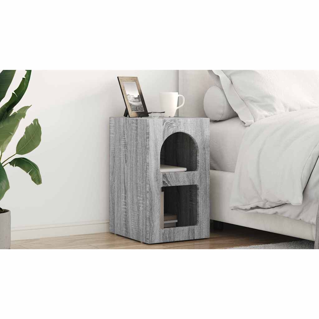 vidaXL Stolik nocny ELST 2 szt. Szary Sonoma 29,5 x 33,5 x 50 cm